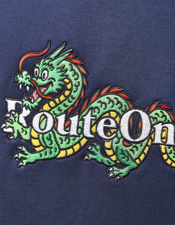 Route One Dwagon Heavyweight Hoodie - Navy