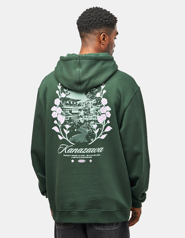Route One Zen Garden Heavyweight Hoodie - Forest Green