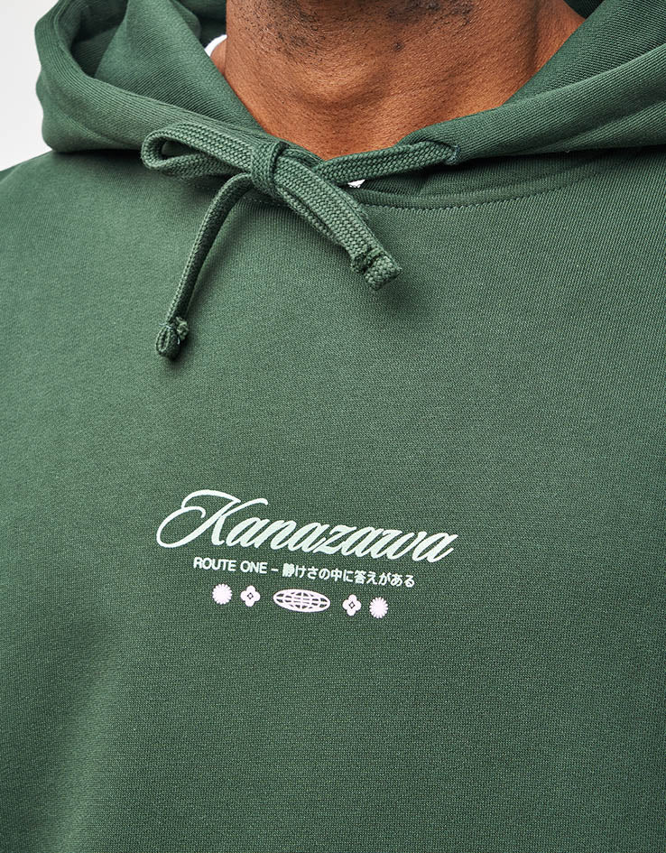 Route One Zen Garden Heavyweight Hoodie - Forest Green