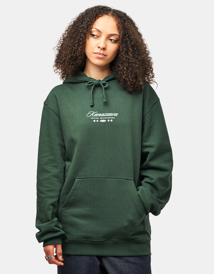 Route One Zen Garden Heavyweight Hoodie - Forest Green