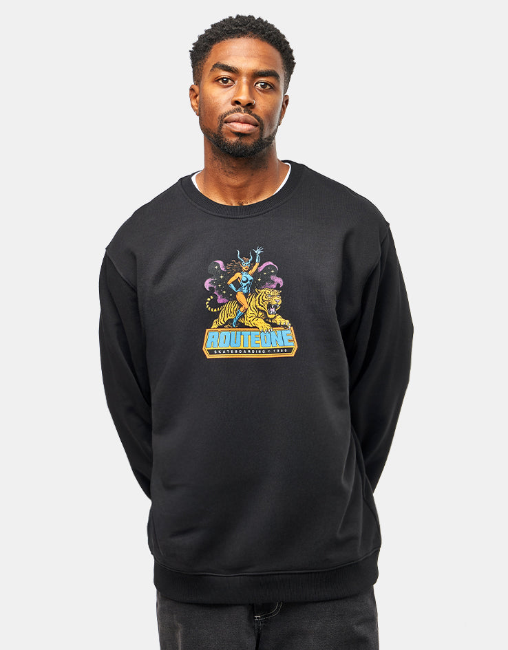 Route One Warrioress Heavyweight Sweatshirt - Black