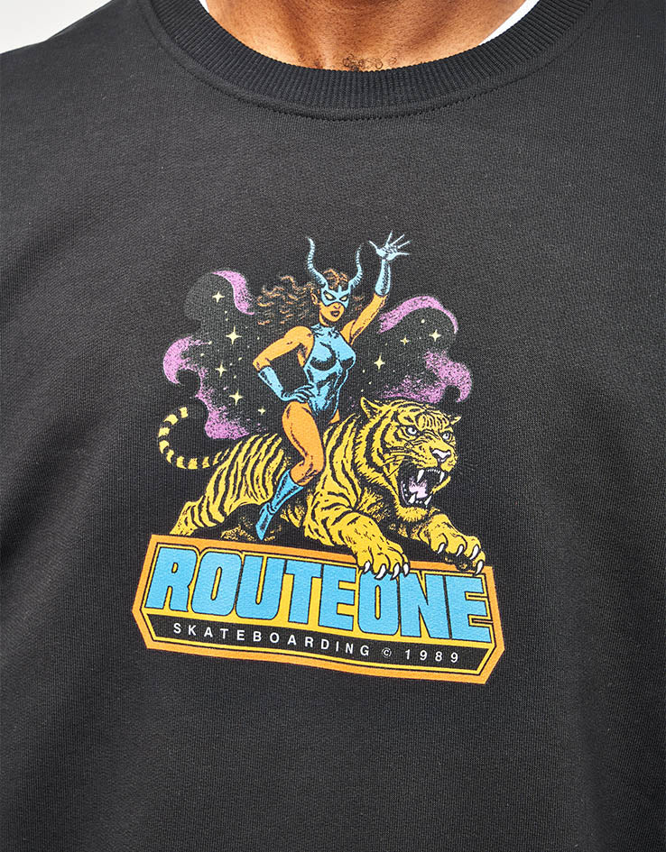 Route One Warrioress Heavyweight Sweatshirt - Black