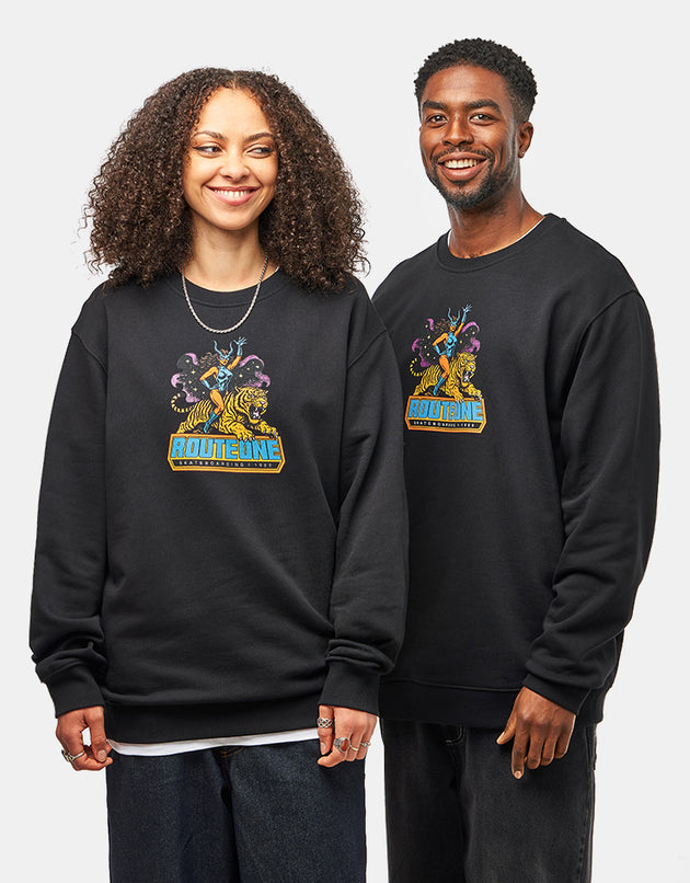 Route One Warrioress Heavyweight Sweatshirt - Black