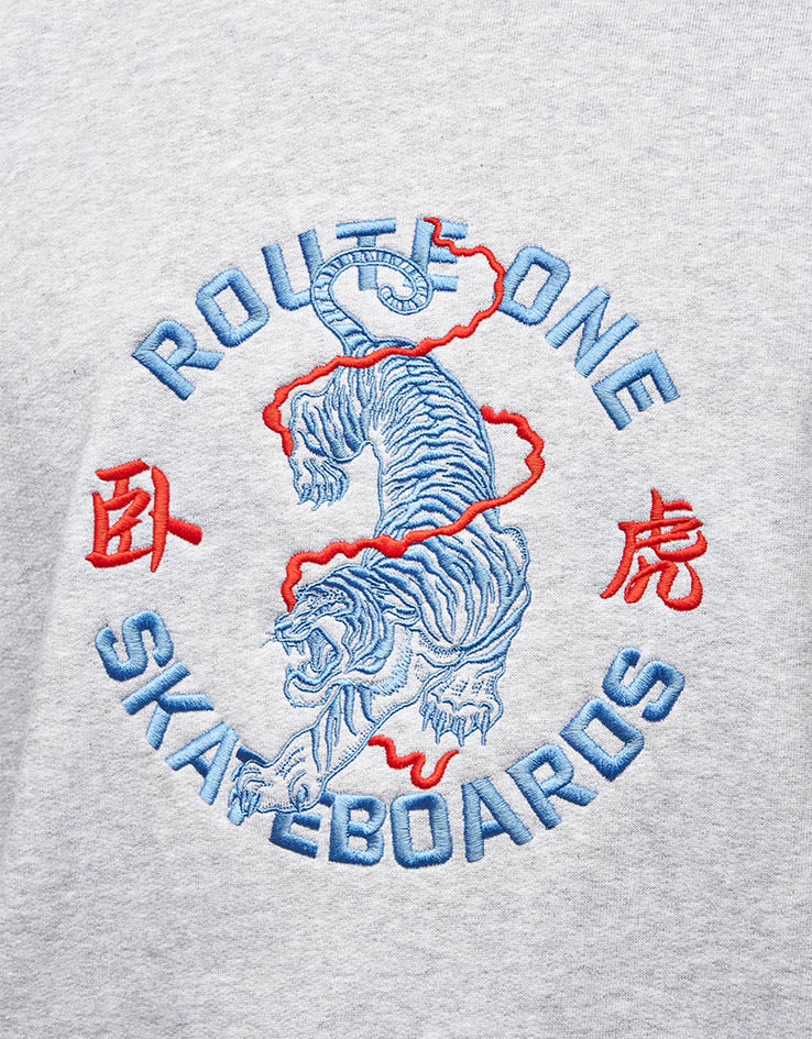 Route One Crawling Tiger Heavyweight Sweatshirt - Heather Grey