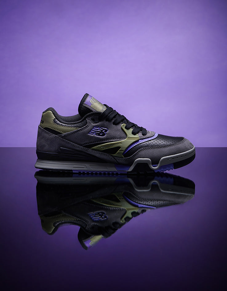 New Balance Numeric 770 Skate Shoes - Grey/Olive Purple-Black
