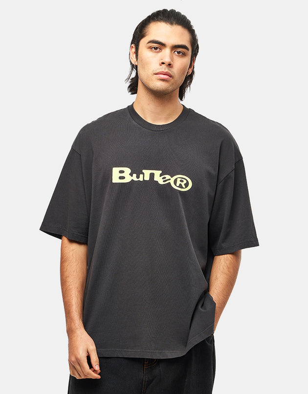 Butter Goods Registered T-Shirt - Washed Black