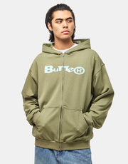 Butter Goods Registered Zip-Thru Hoodie - Dull Army