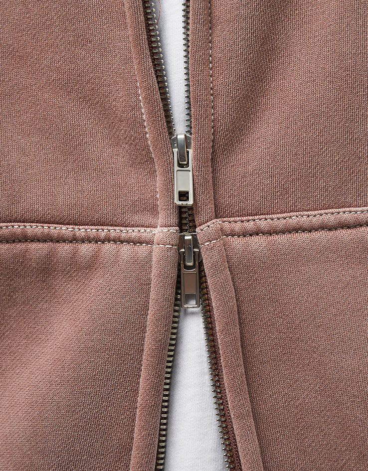 Butter Goods Blotch Zip-Thru Hoodie - Washed Berry