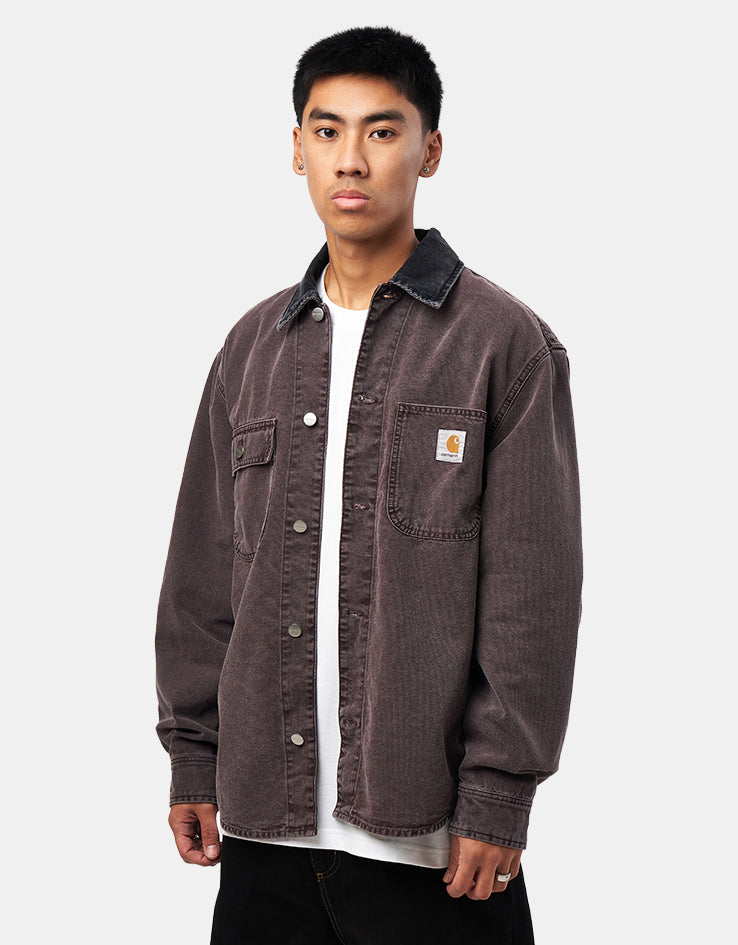 Carhartt WIP Mitch Shirt Jacket - Palisander/Black (Dusky Canvas)