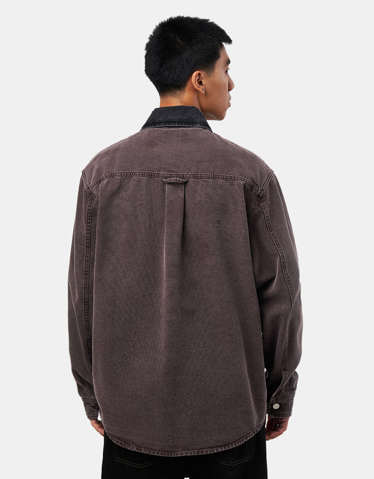 Carhartt WIP Mitch Shirt Jacket - Palisander/Black (Dusky Canvas)