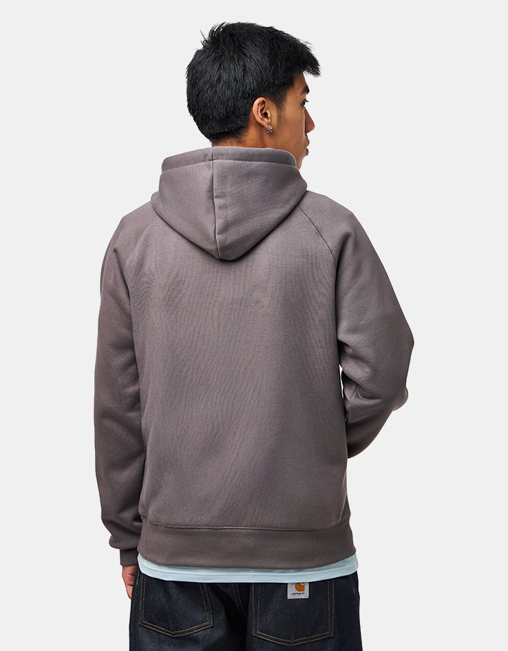 Carhartt WIP Hooded Chase Sweat - Porphyry/Gold