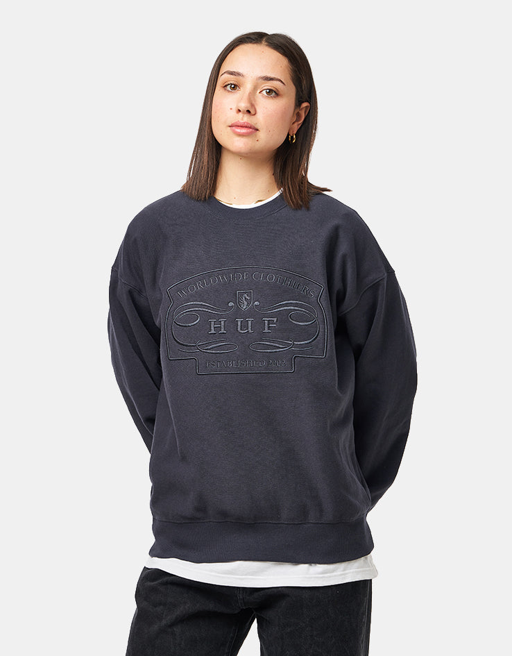HUF Worldwide Clothiers Crewneck - Navy