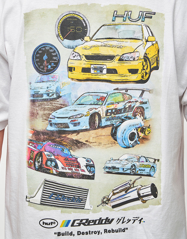 HUF x GReddy Parts T-Shirt - White