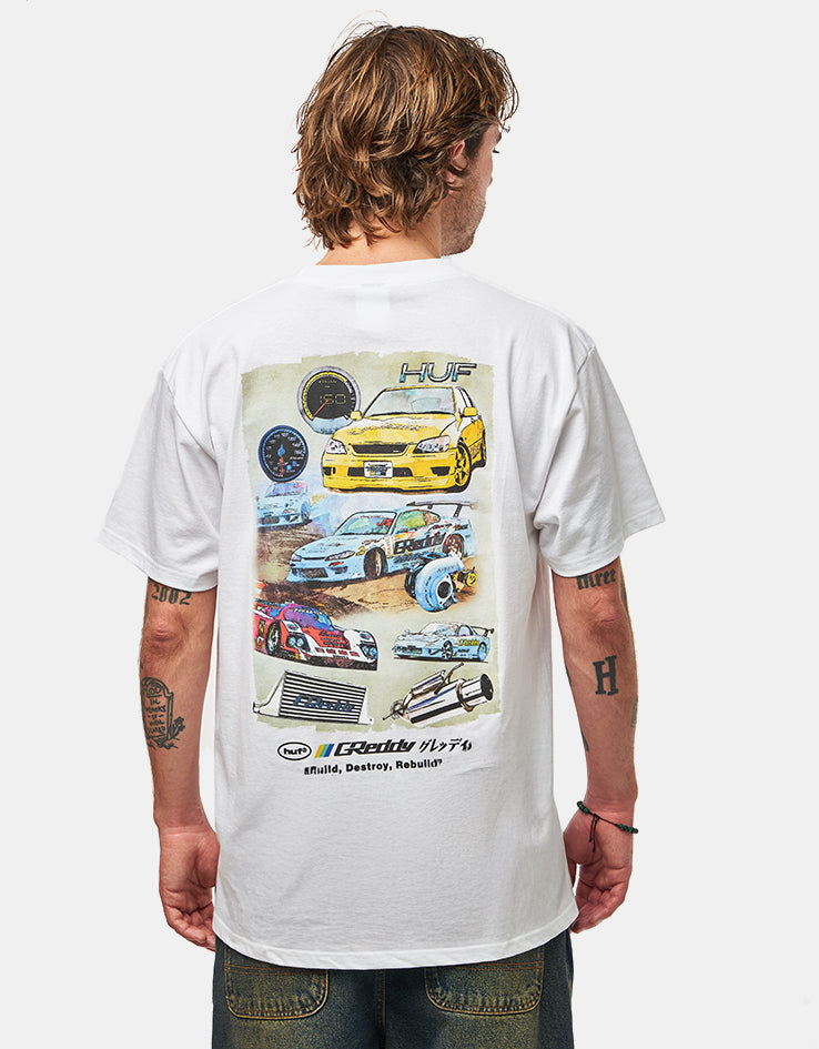 HUF x GReddy Parts T-Shirt - White