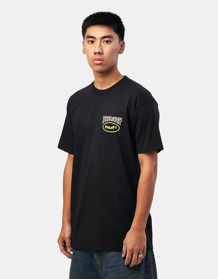 HUF x Thrasher Meltdown T-Shirt - Black
