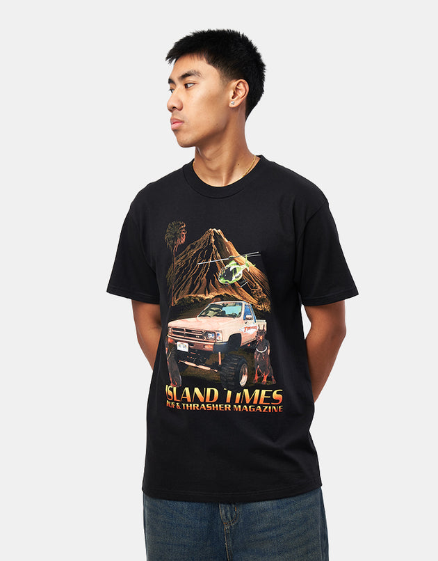 HUF x Thrasher Island Times T-Shirt - Black