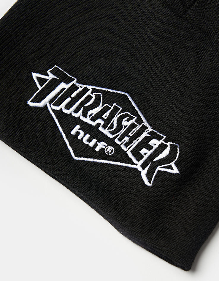 HUF x Thrasher Meltdown Reversible Beanie - Black