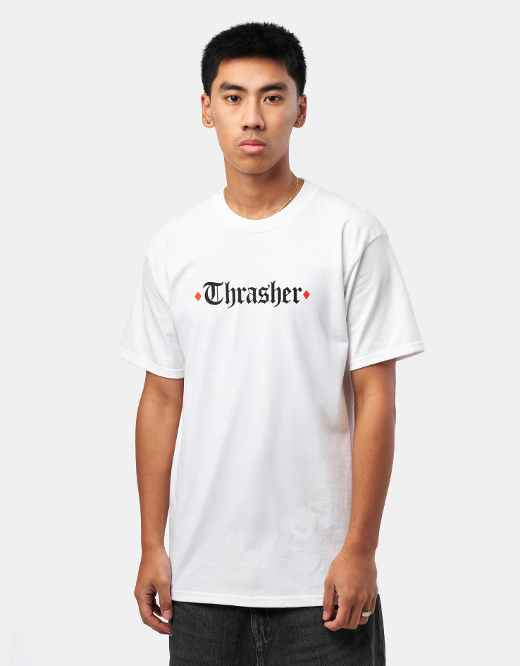 Thrasher x Spitfire The End Oath T-Shirt - White