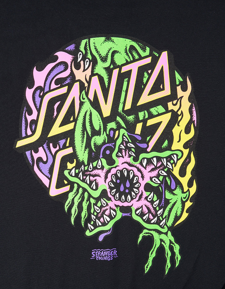 Santa Cruz x Stranger Things Demogorgon Dot T-Shirt - Black
