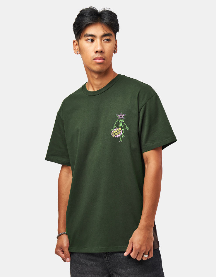 Santa Cruz x Stranger Things Demogorgon Dot T-Shirt - Forest