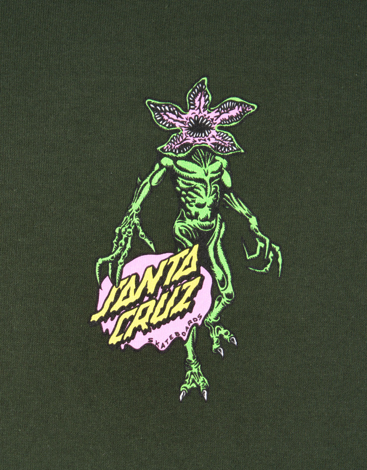 Santa Cruz x Stranger Things Demogorgon Dot T-Shirt - Forest