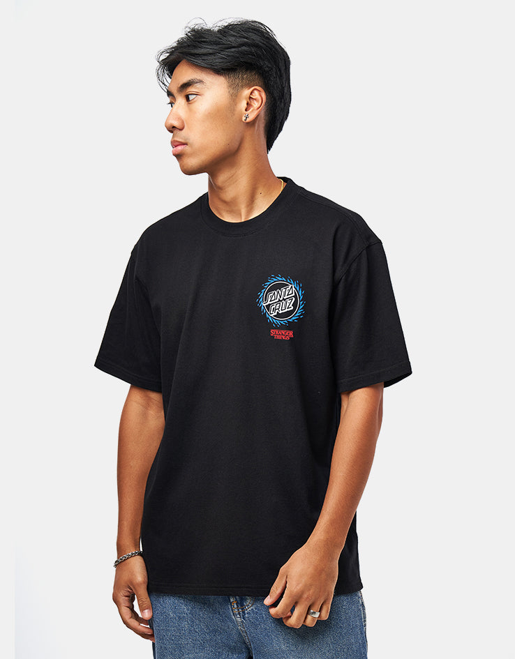 Santa Cruz x Stranger Things Hellfire Pit T-Shirt - Black