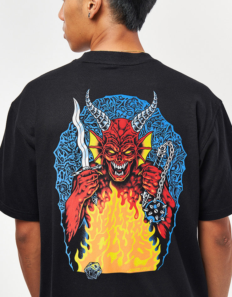 Santa Cruz x Stranger Things Hellfire Pit T-Shirt - Black