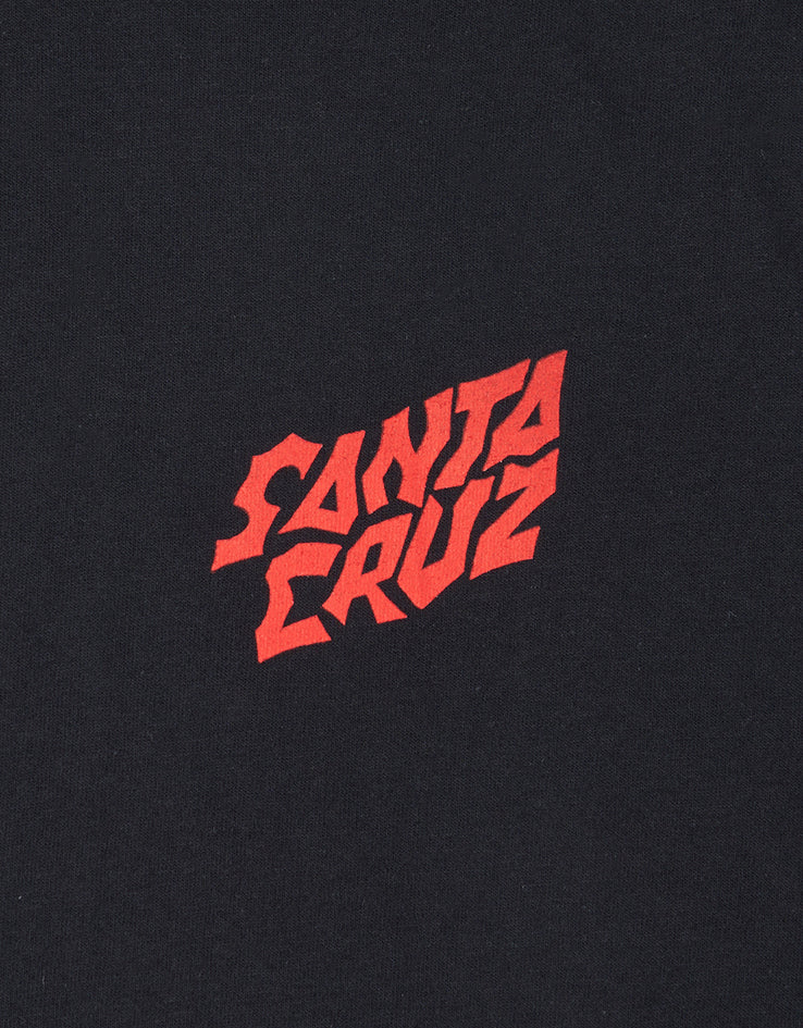 Santa Cruz x Stranger Things Screaming Lights T-Shirt - Black