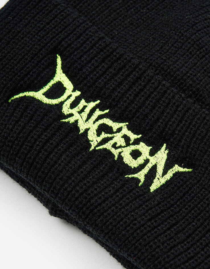 Dungeon Scrawl Logo Beanie - Black/Green