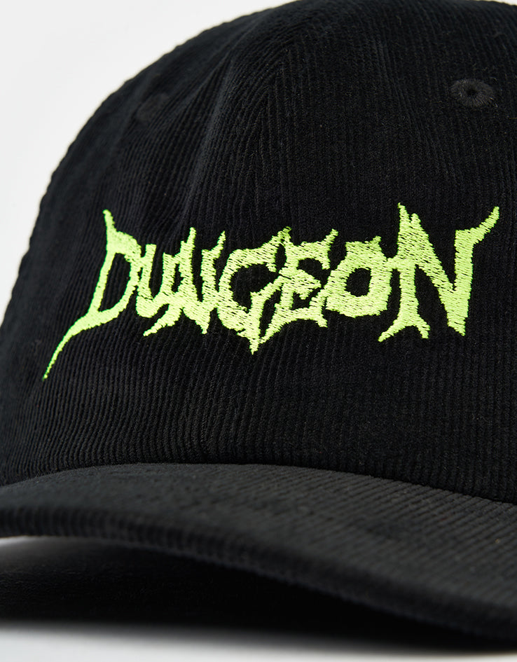 Dungeon Scrawl Logo Embroidered Cord Cap - Black/Green