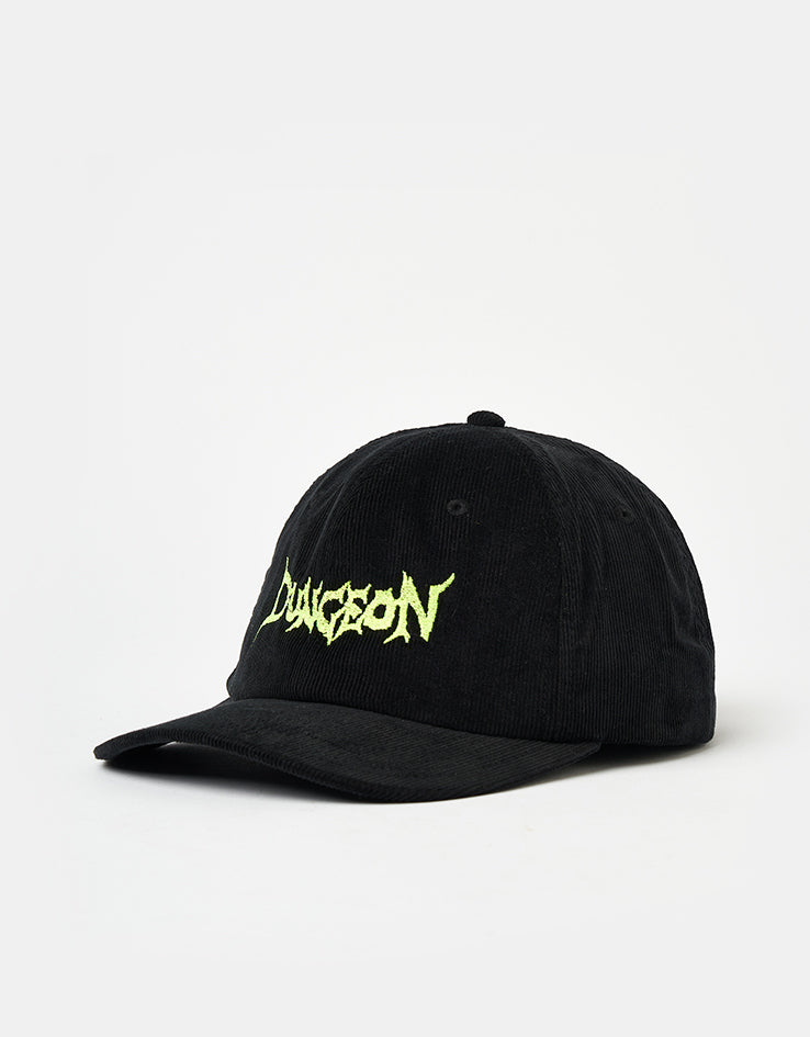 Dungeon Scrawl Logo Embroidered Cord Cap - Black/Green