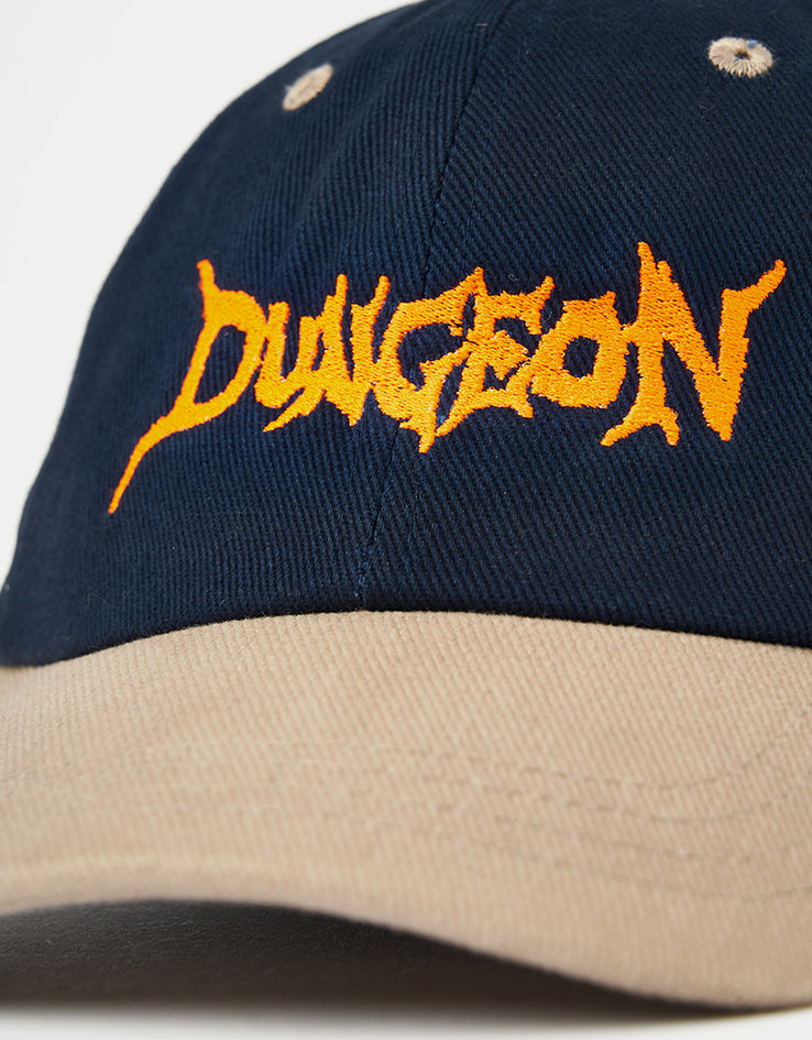 Dungeon Brushed Canvas Cap - Navy Taupe/Orange