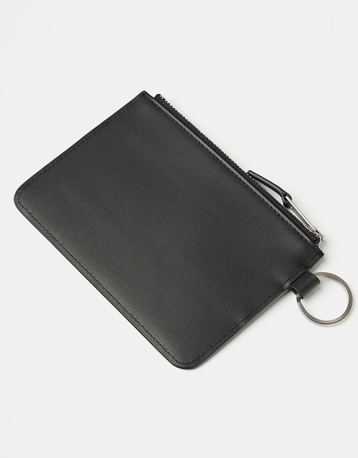 Carhartt WIP Deconstructed Leather Wallet - Black/Silver