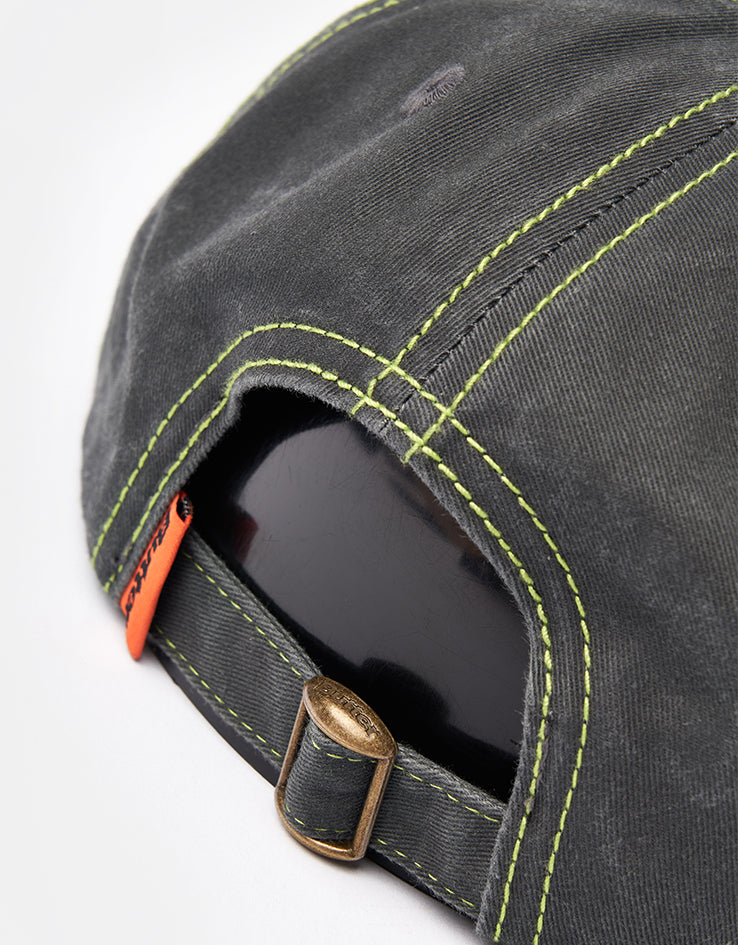 Butter Goods Registered 6 Panel Cap - Washed Black