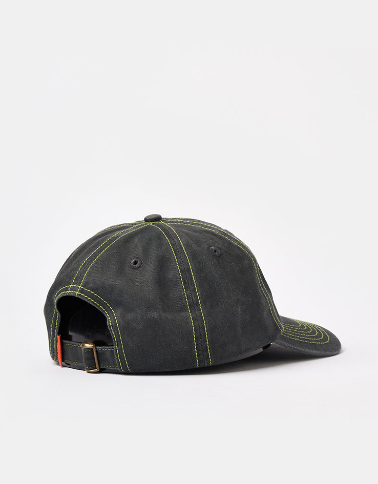 Butter Goods Registered 6 Panel Cap - Washed Black