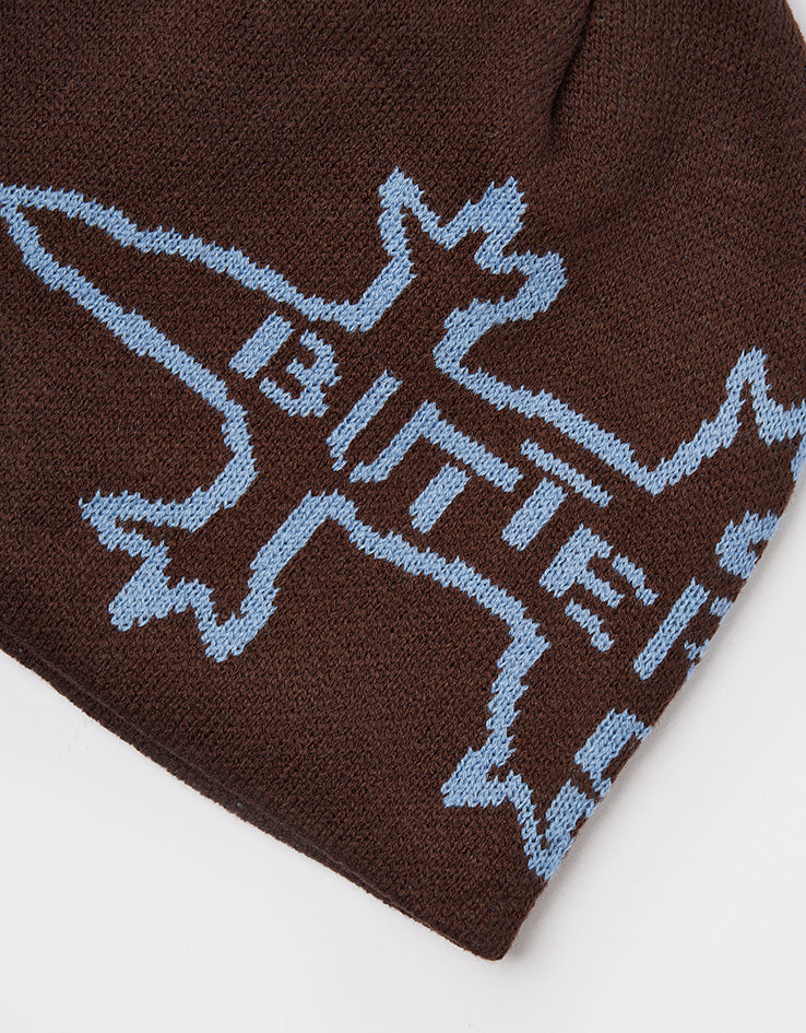 Butter Goods Reptile Skully Beanie - Umber