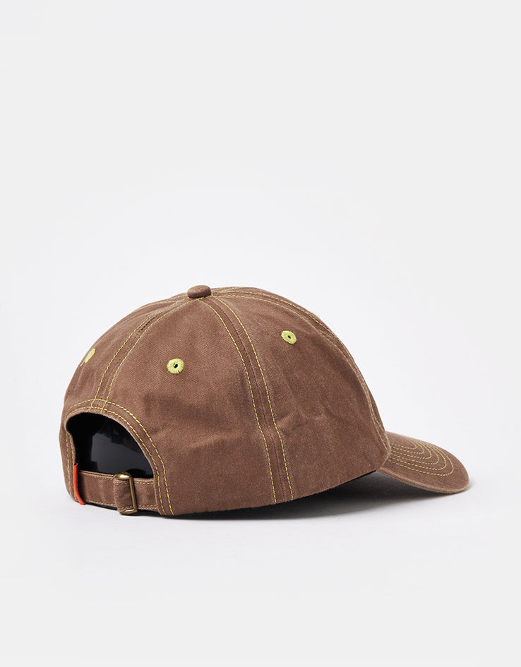 Butter Goods Scrawling 6 Panel Cap - Washed Brown