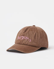 Butter Goods Rounded Logo 6 Panel Cap - Washed Pecan