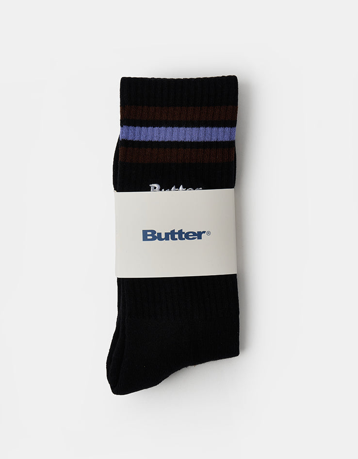 Butter Goods Stripe Socks - Black