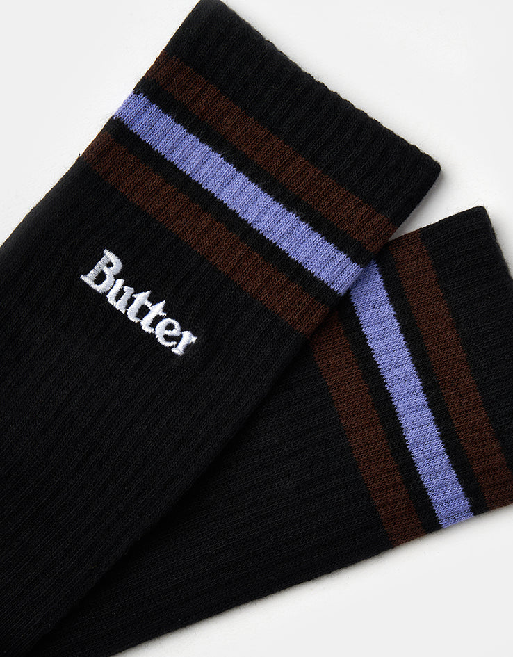 Butter Goods Stripe Socks - Black