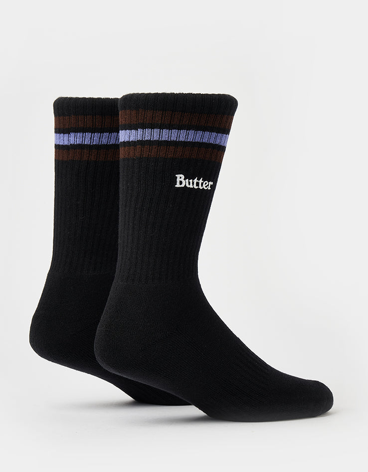 Butter Goods Stripe Socks - Black