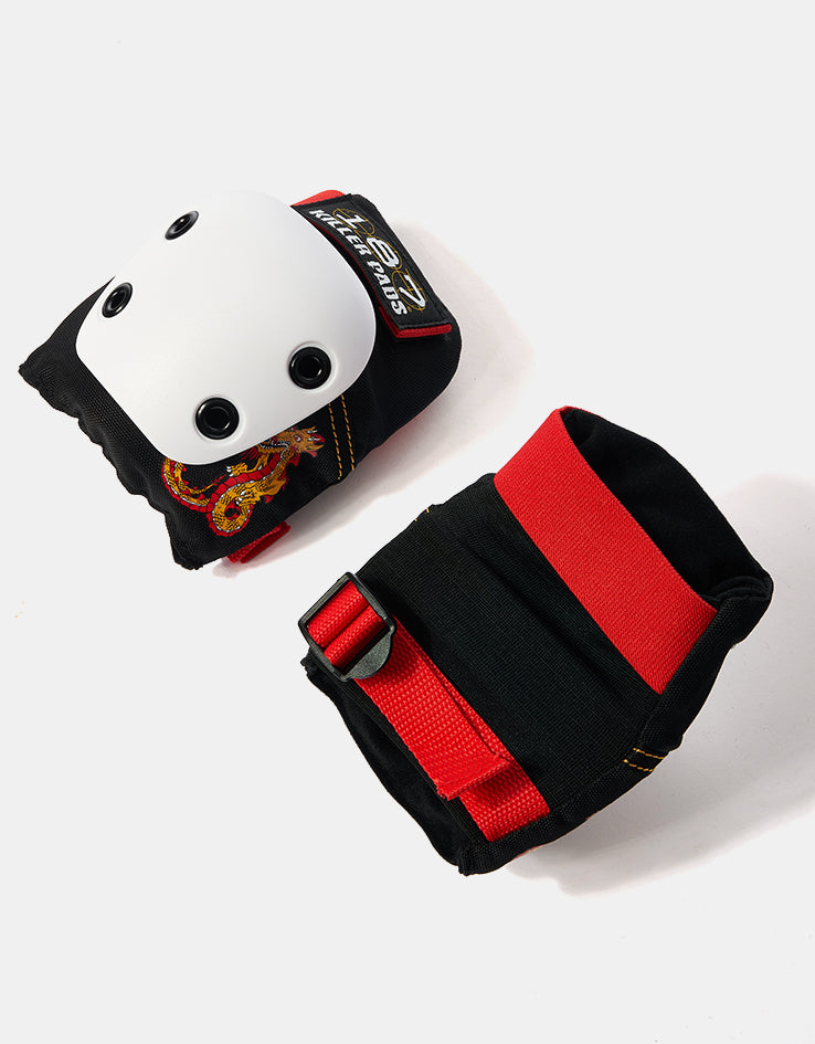 187 Killer Pads Caballero Dragon Signature Junior Six Pack Pad Set - Black/Red/Gold