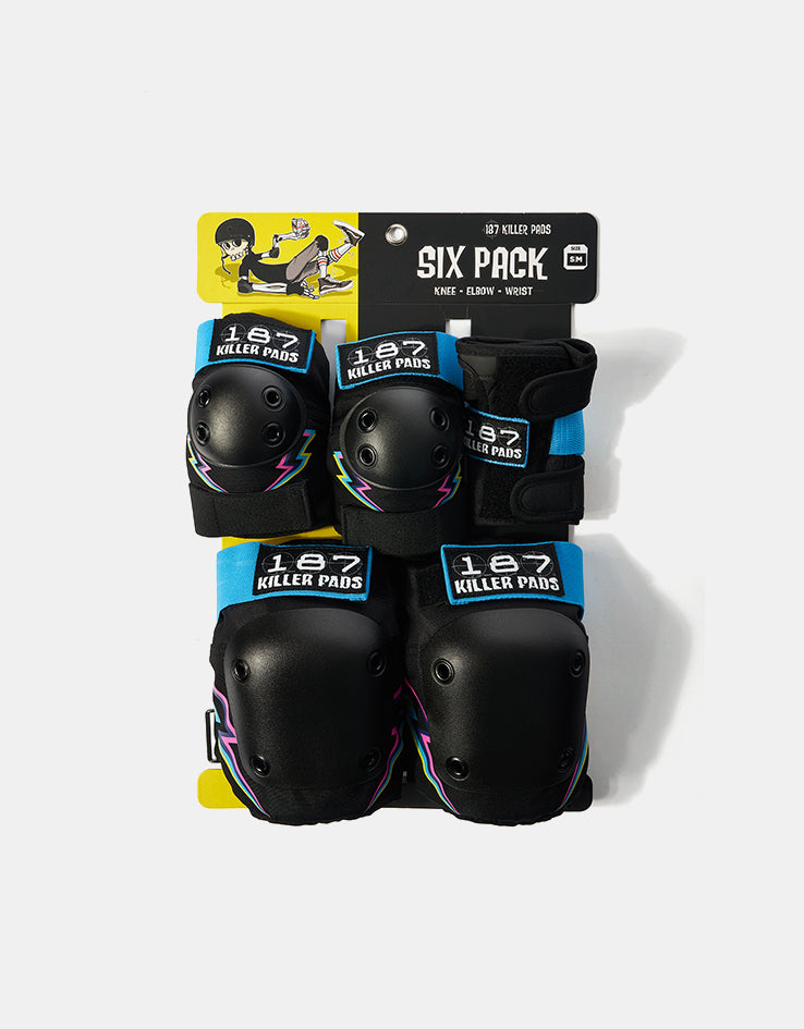 187 Killer Pads Six Pack Junior Pad Set - Electric Bolt