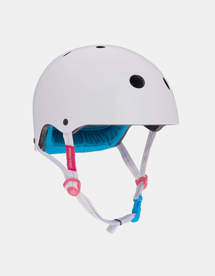 Pro-Tec x Santa Cruz Screaming Hand Low Pro Helmet - Gloss White