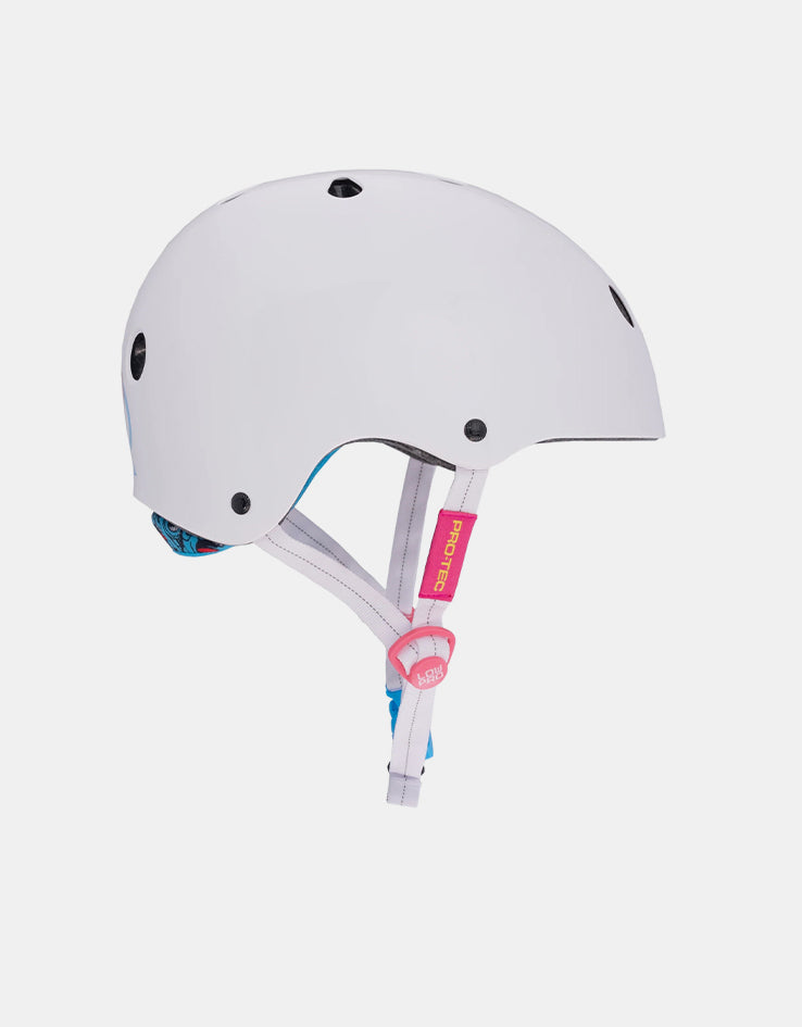 Pro-Tec x Santa Cruz Screaming Hand Low Pro Helmet - Gloss White