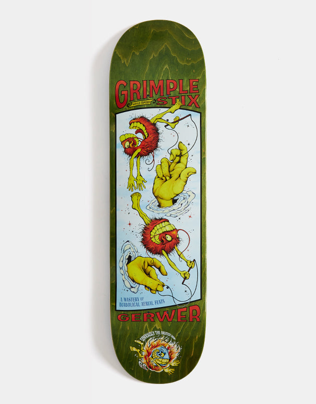 Anti Hero Gerwer Grimplestix Obvious Greats Skateboard Deck - 8.25"