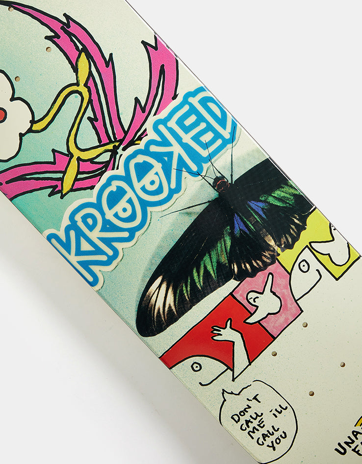 Krooked Una Butterfly Call Skateboard Deck - 8.5"