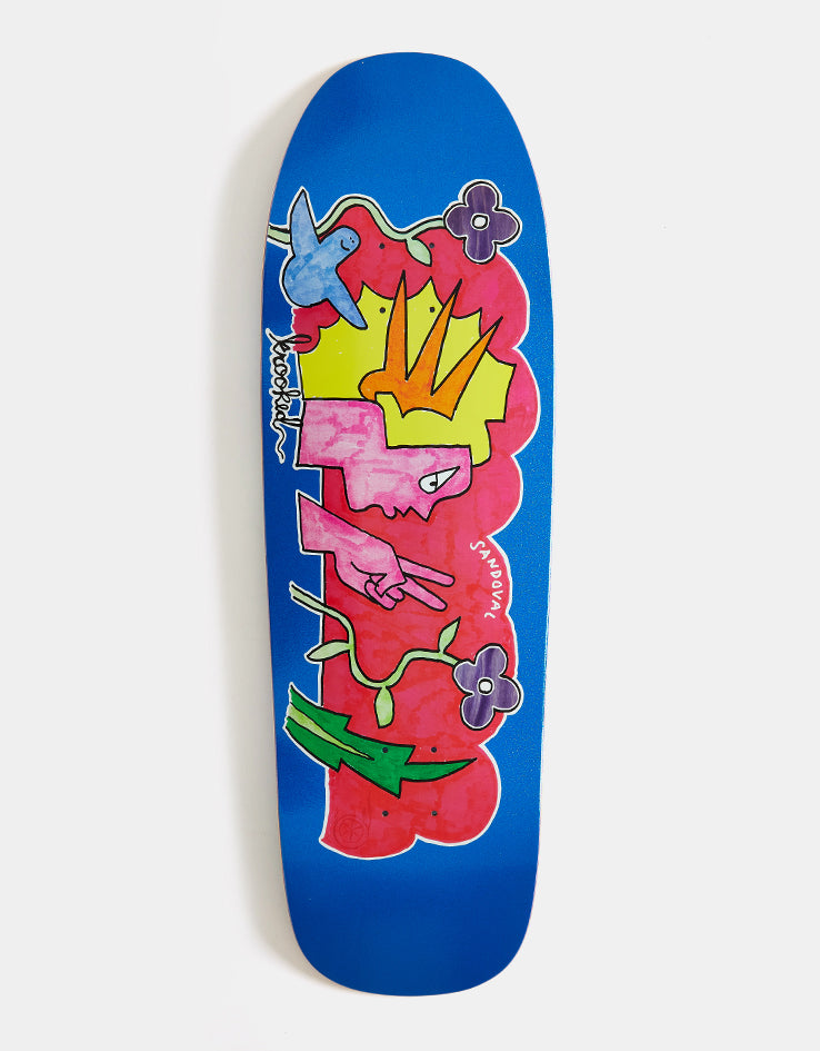 Krooked Sandoval Peace Sign Skateboard Deck - 9.81"