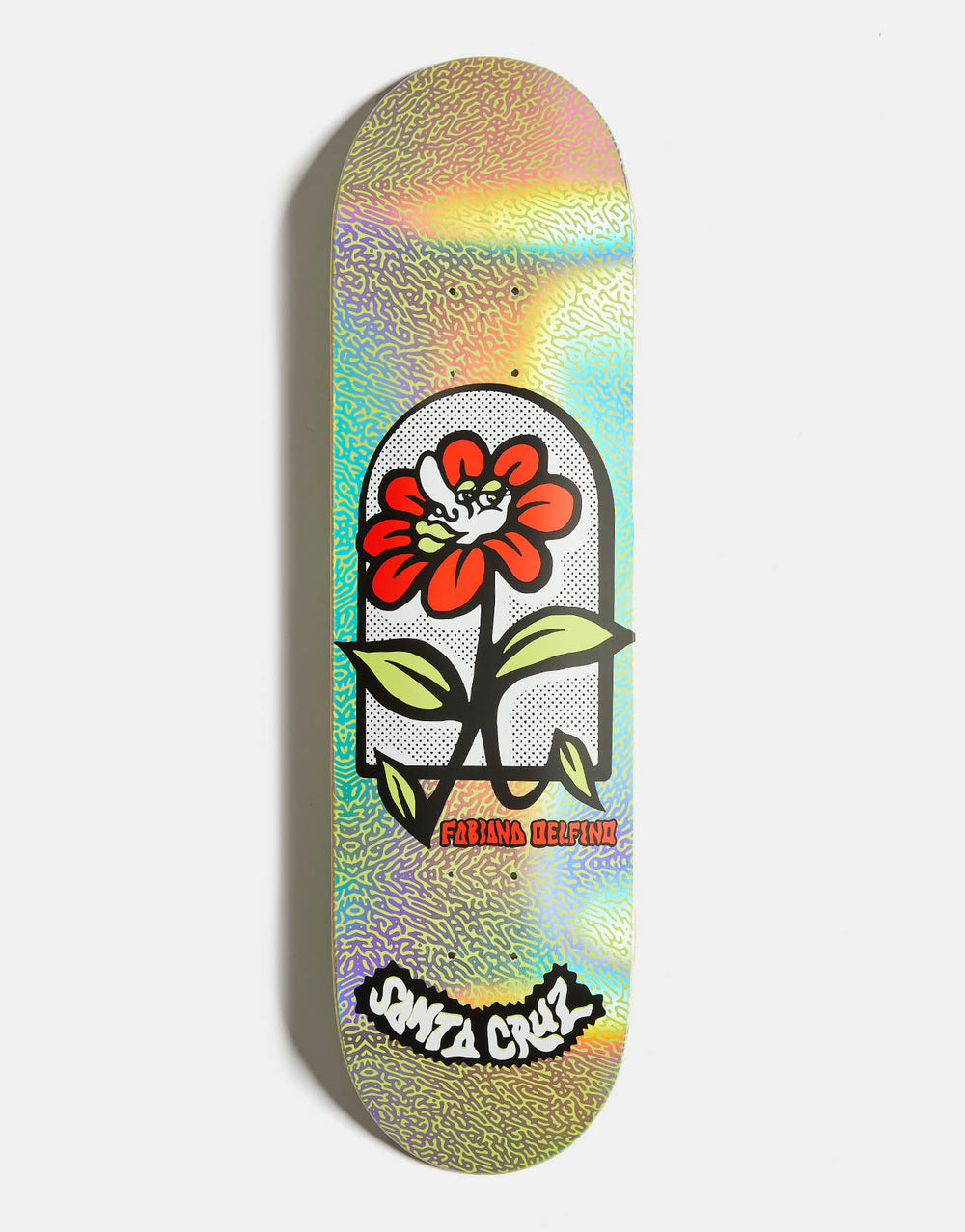 Santa Cruz Delfino Flower Frame FeelBase Skateboard Deck - 8"
