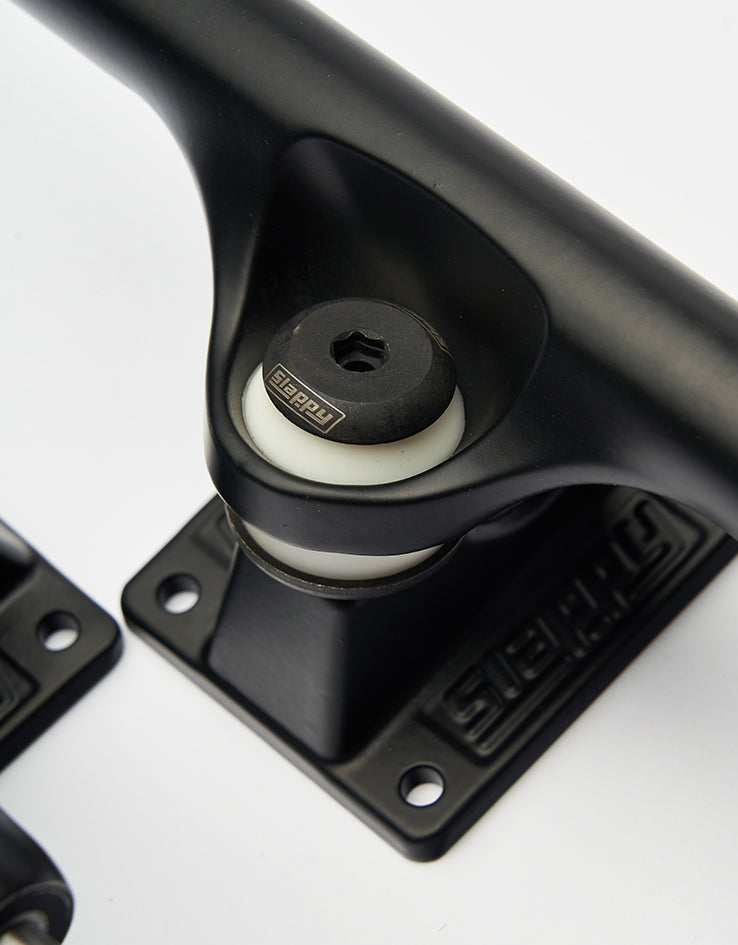 Slappy ST1 Inverted Hollow Lights Skateboard Trucks - Matte Black/Black Gold